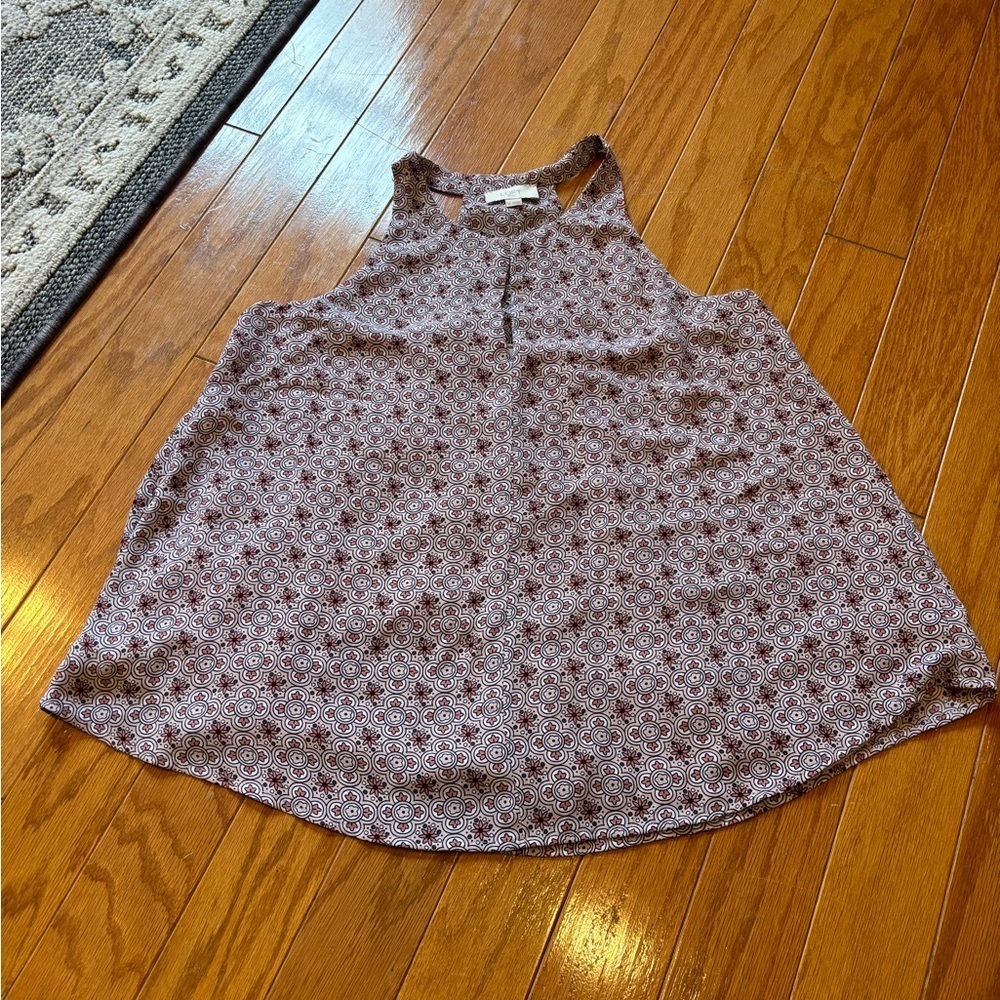 Loft Flowy Floral Tank Top Womens Size Medium